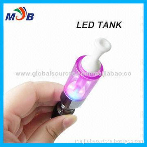 eGo Newest LED Tank Atomizer with Ceramic Tip, No Burning Taste
